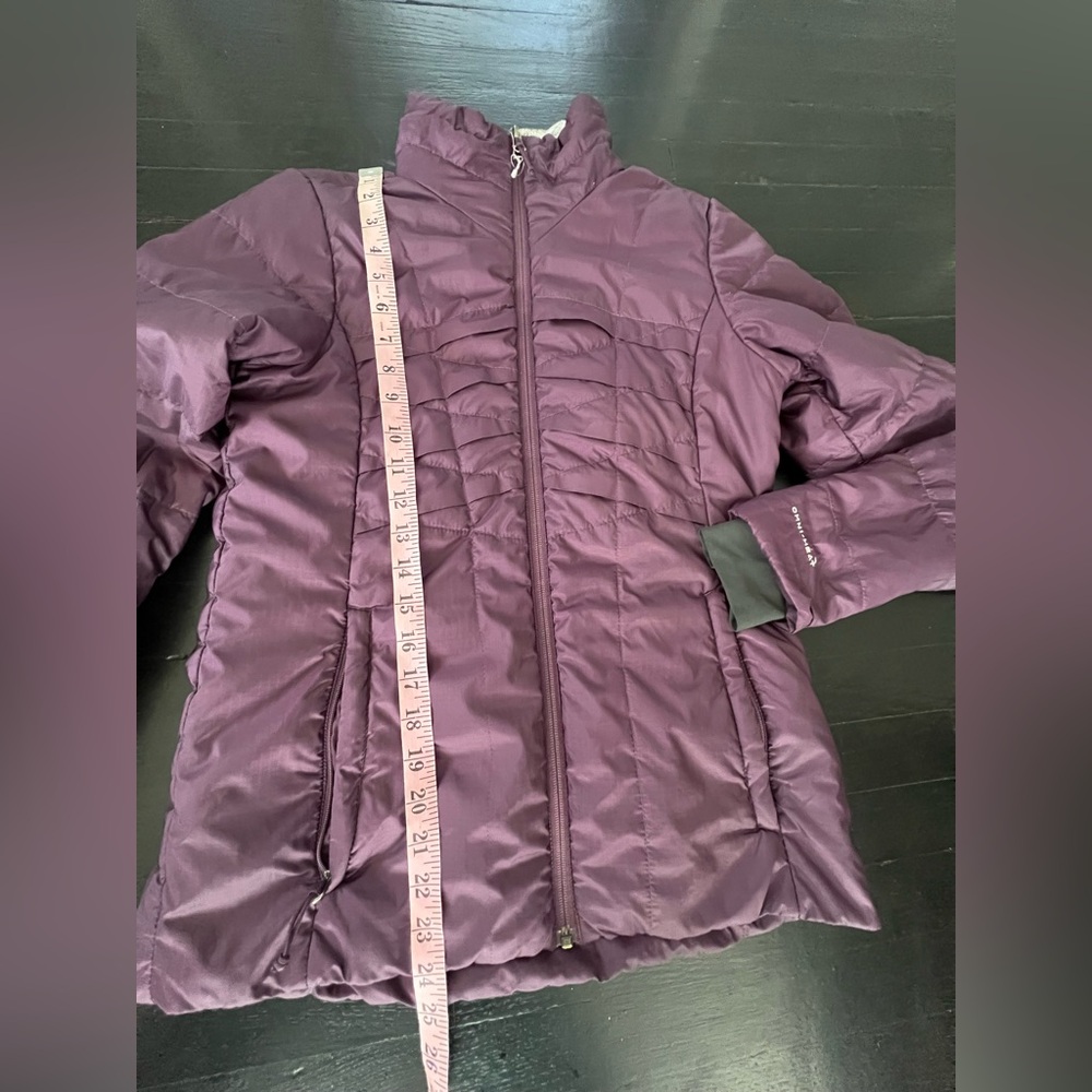 Columbia Purple Puffer Jacket with High Collar. Size M - Picture 4 of 9
